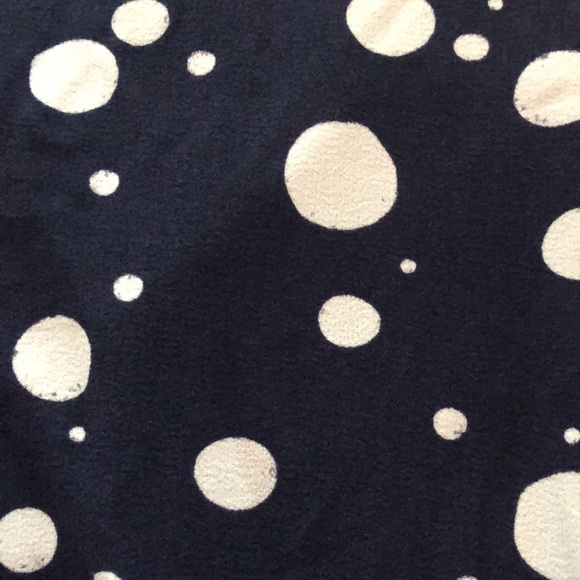 AFANI Navy with White Polka Dots Wide Leg Slacks Women's Size 6 Boho Casual - Picture 6 of 6
